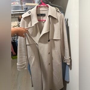 Zara wool blend coat size small